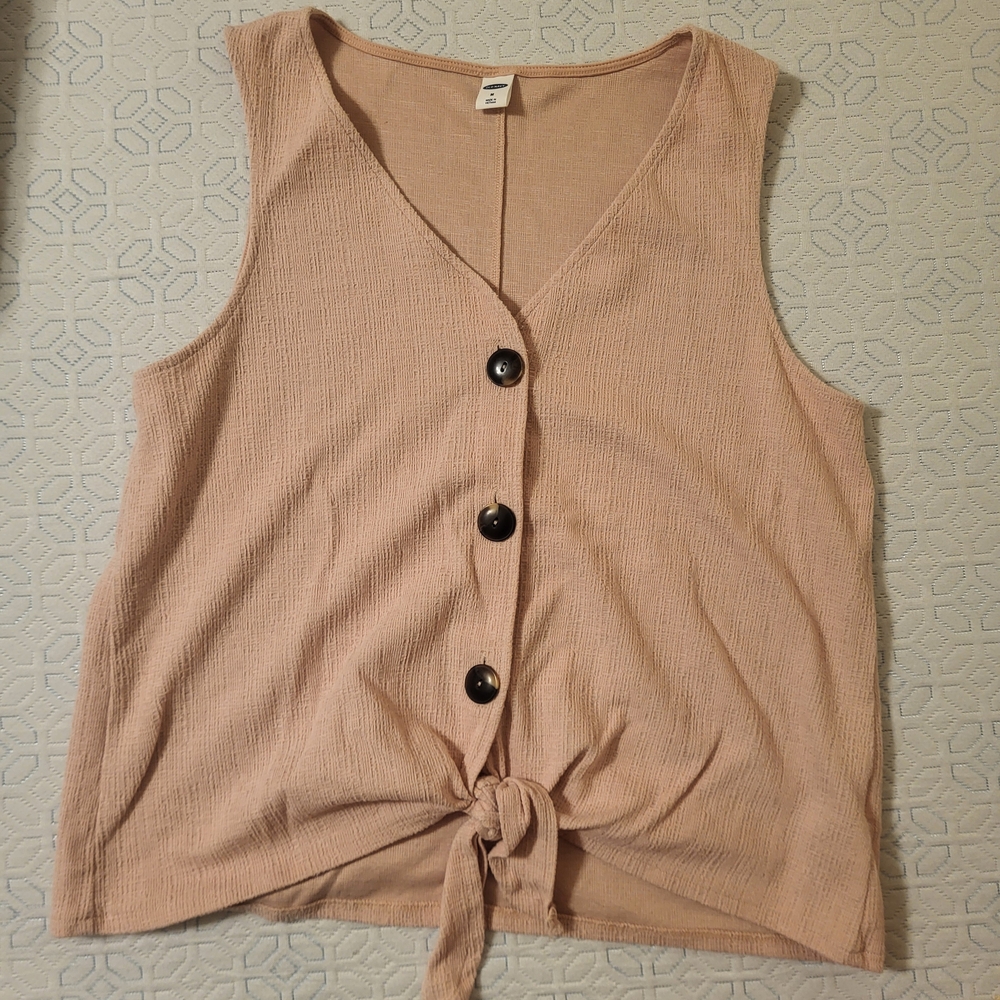Old Navy Women's Button-Front Tank Top - Light Pink